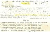 THEMUNICIPALGOVERNMENTACT RALPHG. STEINHAUER ... … · THEMUNICIPALGOVERNMENTACT Approvedand Ordered, RALPHG. STEINHAUER. Lieutenant Governor. Edmonton,July 11, 1975 LOCALAUTHORITIESBOARDORDERNo.