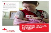 TYPHOON HAIYAN: THREE-MONTH REPORT · PDF file Typhoon Haiyan had destroyed 80 per cent of the Ormoc district hospital upon impact. It is now operating at pre-disaster capacity thanks