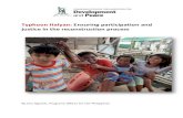 Typhoon Haiyan: Ensuring participation and justice in the ... increase, Super Typhoon Haiyan represents
