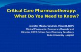 Jennifer Mando-Vandrick, PharmD, BCPS Clinical Pharmacist ...qs817.pair.com/biztools/ncsrc-wp/.../Critical-Care... · with care Procedural pain common Specified 2 patient populations