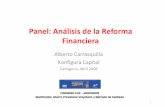 Panel: Análisis de la Reforma Financiera · • Hecho simple: En Colombia, con reglas idénticas en materia de ahorro forzoso, el flujo de ahorro pasa de 20% del PIB en 1995, a 12%