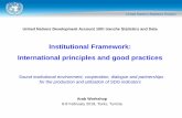 Institutional Framework: International principles and good ... · Quality assurance and quality monitoring: International principles and good practices Sound institutional environment,