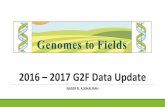 2016 – 2017 G2F Data Update · Introduction & Current Involvement 2016 & 2017 Data Curation Status Data Release Timeline & Access Planting Season 2018. Introduction ... Rod Williamson