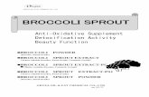Broccoli Spraout Extract...2019/06/14  · antioxidant in normal healthy adults (oral application) The effect of BROCCOLI SPROUT EXTRACT-PS1(BSE, contained 1% sulforaphane) on intravitam