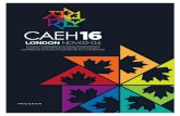CAEH16 preliminary program V2 OCTOBER Update - track changes · Julia Huys, Justice for Children and Youth ... This panel presentation will feature a variety of supportive housing