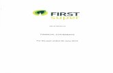 First Super - Putting Members First · Receivables Receivable amounts are generally received within 30 days of being recorded as receivables. Collectability of trade receivables is