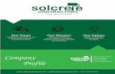 solcre e · Company Overview Solcrete Contractors is a construction company dealing in the supply and application of construction protective products such as Resin (polyurethane and