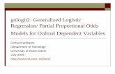gologit2: Generalized Logistic Regression Models for ...rwilliam/gologit2/NASUG2005.pdf · Key features of gologit2 Backwards compatible with Vincent Fu’s original gologit program