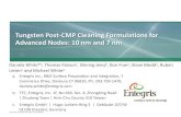 Tungsten Post-CMP Cleaning Formulations for Advanced Nodes ... · Tungsten Post-CMP Cleaning Formulations for Advanced Nodes: 10 nm and 7 nm Daniela White* a, Thomas Parson a, Shining