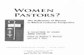 PASTORS? - CTSFW...May 02, 2016  · Women pastors : the ordination of women in biblical Luthen111 perspective a collection of essays/ edited by Matthew C. Harrison and John 'I: Pless.