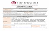 BID SOLICITATION DOCUMENT · Deliver bid submissions for this Invitation For Bid to Henderson State – Purchasing (HSU) on or before the designated bid opening date and time. In