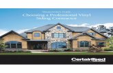 CTS165 choosing a vinyl siding contractor€¦ · CertainTeed has established a standard of excellence for vinyl siding contractors—the CertainTeed 5-Star Contractor Program. To