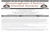 MARCH 2011 Birmingham District Dental Society · 1801 9th Ave So Birmingham, AL 35205 email birminghamdds@bellsouth.org Phone 205.933.1718 il 5 th g b 6:15 er ” Dr. Miller's discussion
