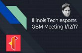 GBM Meeting 1/12/17 Illinois Tech esportsillinoistechesports.weebly.com/uploads/1/1/2/2/... · Massively Multiplayer Online Role-Playing Game (MMORPG) Control a character in huge