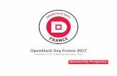 OpenStack Day France 2017 · 2020-04-19 · •OpenStack Day event is being shared through the OpenStack Global Website. •List of OpenStack Day Events in 2017 : OpenStack Global
