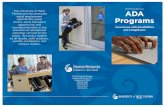 UWF Human Resources The University of West ADA Programs€¦ · Compliance Services ADA Programs is responsible for ensuring campus-wide compliance Act of 1990 (ADA), Amendment Act