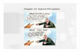 Chapter 13: Speech Perception - UW Courses Web Server€¦ · Chapter 13: Speech Perception. Overview of Questions • Can computers perceive speech as well as humans? • Why does