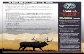 DEAR BIG GAME LICENSE APPLICANT - Active Outdoor Solutions€¦ · June 26, 8 p.m. MT, to apply for a leftover limited license. You can apply online through your CPW account or by