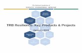 TRB Resilience: Key Products & Projects · Design Engineering Risk Management Infrastructure Protection Transportation Security TRB Resilience: Key Products & Projects January 2019