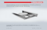 Operating and installation instructions Gourmet warming drawer€¦ · Gourmet warming drawer To prevent the risk of accidents or damage to the appliance, it is essential to read