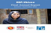Final Annual Report - SHIREE€¦ · IFA Iron and Folic Acid LGRD Local Government and Rural ... The final results for the completed programme are given below, and the final performance