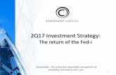 2Q17 Investment Strategy - Covenant Capital · 1. Promote full employment. Policy tool: Supply of money including Quantitative Easing. 18 • Unemployment rate globally has dropped