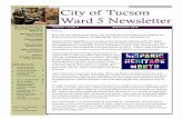 City of Tucson Ward 5 Newsletter · tween Wards and causing the request for the review by City staff. So with the changes by Pima County, has the population changed in the Wards?
