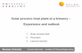 Solar process heat plant at a brewery – Experience and outlook · • Large potential for solar heat • Early market stage • Large potential for energy efficiency • Relevance