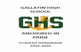 ANCHORED IN PRIDE · PRIDE: Personal Responsibility In Developing Excellence Along with increasing your knowledge and developing your skills, your major responsibility while at GHS
