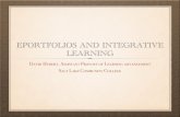 EPORTFOLIOS AND INTEGRATIVE LEARNING · INTEGRATIVE LEARNING “Integrative learning is a shorthand term for teaching a set of capacities. . . we might call the arts of connection,