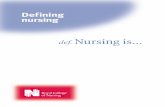 Defining Nursing A4 (PDF)anaesthesiaconference.kiev.ua/downloads/defining nursing_2003.pdf · Royal College of Nursing,the professional association that acts as the collective voice