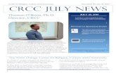 CRCC July Newsletter - DePaul University · 25/7/2015  · Center for Religion, Culture and Community Newsletter #1, July 25, 2015 Director, CRCC CRCC JULY NEWS Thomas O’Brien,