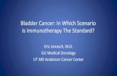 Bladder Cancer: In Which Scenario is Immunotherapy The ... · Atezolizumab 1200 mg IV Q3W until PD Atezolizumab 1200 mg IV Q3W until loss of benefit 1. ClinicalTrials.gov. NCT02108652.