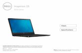 Inspiron 15 3552 Specifications - Dell€¦ · Ports and connectors Dimensions and weight Computer environment Storage Camera Touch pad Power adapter Communications Battery Video
