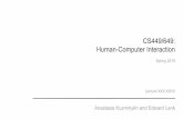 CS449/649: Human-Computer Interactioncs449/s19/Lectures... · 2019-06-22 · Human-Computer Interaction Spring 2019 Lecture XXV-XXVII Anastasia Kuzminykh and Edward Lank. History