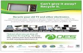Can’t give it away? Recycle it. · Communities recycling together 2015 Recycle Electronics: The Londoner / London Community News - Size: 10.375” x 11.429” Electronics are not