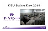 Swine Day Slides 2014 - K-State ASI Day... · 204 207 Carcass weight, lb Corn‐Soy 20 d 15 d10 d5 dHigh fiber Coble et al., 2013 Corn‐soy vs high fiber, P = 0.11 No withdraw effects,
