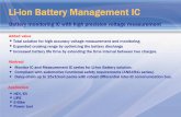 Li-ion Battery Management IC - Panasonic...Monitor IC and Measurement IC series for Li-ion Battery solution. Compliant with automotive functional safety requirements (AN8491x series).