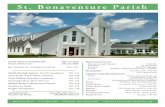 St. Bonaventure Parish · Sat., Sept. 22 - 8:00 AM - Paul Donlon 4:00 PM - Jennings Family & the Parishioners & Benefactors of St. Bonaventure Parish, Living & Deceased Sun., Sept.