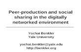 Peer-production and social sharing in the digitally ...is/Benkler/Peer-production-and-Sharing-Sao... · Peer Production All Around _____ • Peer production • various sized collections