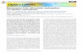Resonance-free ultraviolet metaoptics via photon nanosievesstaff.ustc.edu.cn/~huangk17/pdfs/ol2019li.pdf · of UV metasurfaces with efficiency as high as ∼80% [4]. The metallic