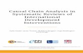Causal Chain Analysis in Systematic Reviews of ... · Causal Chain Analysis in Systematic Reviews of International Development Interventions Dylan Kneale 1, James Thomas , Mukdarut