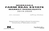 NEBRASKA FARM REAL ESTATE - Agricultural Economics · Page iii . Disclaimer . The Nebraska Farm Real Estate Market Highlights 2019-2020 publication was created for educational purposes