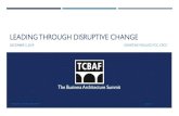 Leading through disruptive change - Welcome to the Twin ... · 12/5/2019  · leading through disruptive change december 5, 2019 christine pouliot, pcc, cpcc the business architecture