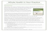 Whole Health in Your Practice - University of Wisconsin ...projects.hsl.wisc.edu/SERVICE/courses/whole-health-in-your-practice... · You will take time to explore your role in the