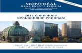 2017 CORPORATE SPONSORSHIP PROGRAM · 3/28/2017  · 2017 CORPORATE SPONSORSHIP PROGRAM Reach Over 1000 Real Estate Executives Sold Out Three Consecutive Years March 28, 2017 Palais