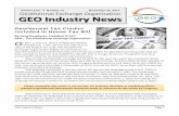 Volume Four Number 11 November 16, 2017 GEO Industry News · GEO Industry News Page 4 Commercial Geo Still . Finds Receptive Audience . Oct. 9 – An article by Ron Rajecki in the