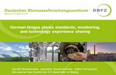 German biogas plants standards, monitoring, and technology ...€¦ · German biogas plants standards, monitoring, and technology experience sharing . Harald Wedwitschka, Jaqueline