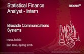 Statistical Finance Analyst - Intern · •Summarizing and visualization the important characteristics of the data set • Taking corrective actions • Graphical techniques used