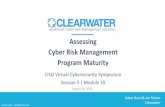 Assessing Cyber Risk Management Program Maturity · Healthcare Cyber Risk Management Solutions Assessing . Cyber Risk Management . Program Maturity. CISO Virtual Cybersecurity Symposium.